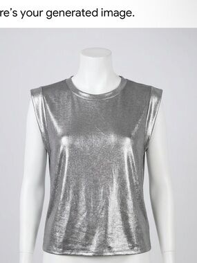 Velvet Heart Rossin Metallic Sleeveless Top Size Small